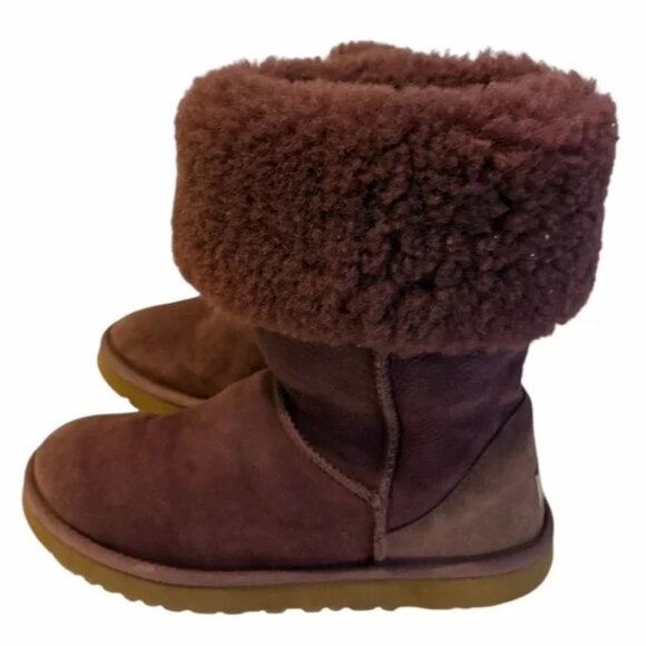 UGG Vintage Y2K Dark Purple Mauve Classic Tall Shearling Boots 🧸💜✨ - Picture 4 of 8